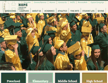 Tablet Screenshot of hopechristianschool.org